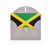 LiuMng Lot de cartes vierges imprimées avec drapeau de la Jamaïque avec enveloppes grises, belles cartes de vœux d'anniversaire 10,2 x 15,2 cm, pour toutes les occasions