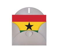 LiuMng Lot de cartes vierges imprimées avec drapeau du Ghana avec enveloppes grises, belles cartes de vœux d'anniversaire 10,2 x 15,2 cm, pour toutes les occasions