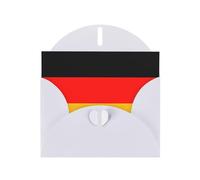 LiuMng Lot de cartes vierges imprimées de drapeau allemand avec enveloppes blanches, belles cartes de vœux d'anniversaire 10,2 x 15,2 cm, pour toutes les occasions