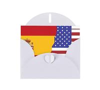 LiuMng Magnifique lot de cartes de vœux avec drapeau américain de l'Espagne pour toutes les occasions Cartes de vœux de Noël