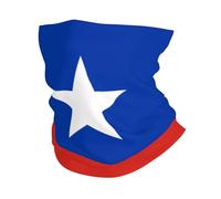 LiuMng Masque de cyclisme avec imprimé drapeau du Chili - Bandeau - Cache-cou - Écharpe de sport - Pour homme et femme - Blanc - Taille unique