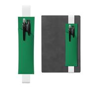 LiuMng Porte-stylo réglable, bande élastique noire, marque-page, drapeau du Bénin, pochette à crayons en cuir, pour journal ou carnet, blanc, Taille unique, Porte-stylo réglable pour journaux