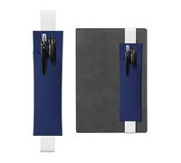 LiuMng Porte-stylo réglable, marque-page avec bande élastique noire, motif drapeau du Tchad, pochette à crayons en cuir, pour journal ou carnet de notes, blanc, Taille unique, Porte-stylo réglable