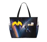 LiuMng Sac de plage grande capacité - Sac de voyage imperméable imprimé Un univers fascinant multi-poches fourre-tout pour les vacances, la salle de sport pour femmes