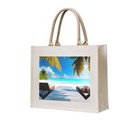 LiuMng Sac fourre-tout en toile pour femme/sac à main personnalisé/sac d'épicerie imprimé vacances aux Maldives, pour amis, sœurs, cadeaux