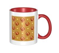 LiuMng Tasse à café en céramique double couleur motif pain beurré tasse à thé tasse à boire tasse drôle tasses pour la maison et le bureau 325 ml