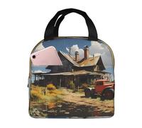 LiuMng Texas Farm Tractor Sac à déjeuner isotherme de grande capacité pour femme, travail, voyage, extérieur