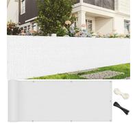 LIUNADM Brise Vue 100 x 650 cm Hdpe, Respirant, Vent, UV Résistant Filet Occultant Jardin avec Attaches de Câble Œillets, Résistant Aux Intempéries pour Jardin, Balcon, Blanc