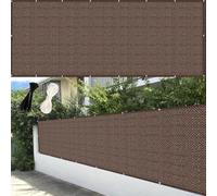 LIUNADM Brise Vue 100 x 750 cm Protection UV, Coupe-Vent, Respirant Filet D’Ombrage avec Attaches de Câble Œillets, Résistant Aux Déchirures pour Jardin, Balcon, Brun