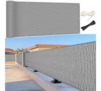LIUNADM Brise Vue 105 x 770 cm Hdpe, Respirant, Vent, UV Résistant Filet Occultant Jardin avec Attaches de Câble Œillets, Résistant Aux Déchirures pour Jardin, Balcon, Gris Clair