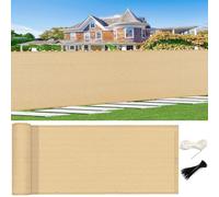 LIUNADM Brise Vue 110 x 820 cm Protection UV, Coupe-Vent, Respirant Cache Balcon avec Attaches de Câble Œillets, Résistant Aux Intempéries pour Jardin, Balcon, Jaune Sable