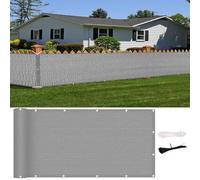 LIUNADM Brise Vue 50 x 720 cm Hdpe, Respirant, Vent, UV Résistant Cache Vue Balcon avec Attaches de Câble Œillets, Résistant Aux Déchirures pour Balcon Jardin Terrain, Gris Clair