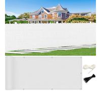 LIUNADM Brise Vue 90 x 760 cm Protection UV, Coupe-Vent, Respirant Cache Balcon avec Attaches de Câble Œillets, Résistant Aux Intempéries pour Jardin, Balcon, Blanc