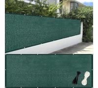 LIUNADM Brise Vue 95 x 740 cm Hdpe, Respirant, Vent, UV Résistant Clôture d'ombrage avec Attaches de Câble Œillets, Résistant Aux Déchirures pour Jardin, Balcon, Vert Foncé
