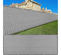 LIUNADM Brise Vue Balcon 65 x 840 cm Résistant Aux Intempéries, Vent, Privacy HDPE Couverture de Écran Jardin Facile à Installer, sur Mesure pour Terrasse Jardin Balcon, Gris Clair