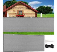 LIUNADM Brise Vue Balcon 95 x 420 cm Hdpe, Respirant, Vent, UV Résistant Écran D'Intimité avec Attaches de Câble Œillets, Résistant Aux Déchirures pour Balcon Jardin Terrain, Gris Clair