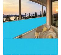 LIUNADM Brise Vue, Brise Vue Jardin 120 x 540 cm UV Résistant, Opaque, Résistant Au Vent Pare-Soleil Brise-Vue avec Attaches de Câble et Cordons pour Jardin, Balcon, Terrasse, Bleu Ciel