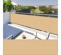 LIUNADM Brise-Vue, Cache Balcon 110 x 300 cm Protection La Vie Privée, Opaque, UV Revêtement et Pare Vue de Balcon Facile à Installer, sur Mesure pour Jardin, Terrasse, Couleur Crème