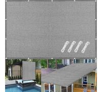 LIUNADM Brise Vue pour Balcon 90 x 225 cm UV Résistant, Résistant Au Vent, Privacy Brise Vue Renforcé avec Trous et Serre Câbles, sur Mesure pour Jardin Extérieur, Gris Clair