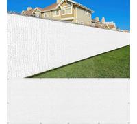 LIUNADM Couverture de Confidentialité Écran 90 x 220 cm Hdpe, Protection Solaire, Respirabilité Vue Balcon sur Mesure avec Trous et Serre Câbles pour Jardin, Balcon, Terrasse, Blanc