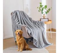 LIUNADM Couverture Douillette 125 x 150 cm Flanelle en Microfibre Douillette Extra Large Moelleuse Couverture pour Canapé pour Canapé et Lit Chambre à Coucher Bureau, Gris Clair