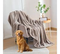 LIUNADM Couverture Douillette 135 x 150 cm Flanelle en Microfibre Douillette Extra Large Moelleuse Couverture pour Canapé pour Canapé et Lit Chambre à Coucher Bureau, Kaki