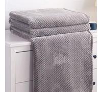 LIUNADM Couverture Polaire 125 x 150 cm Lavable en Machine, Microfibres, pour Toutes Saisons Moelleuse Couverture Polaire, Plaid Microfibre pour Chambre à Coucher, Salon, Bureau, Gris Clair