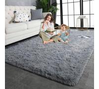 LIUNADM Moderne à Poils Longs 190 x 280 cm Intérieur Moelleux Épais, Long Shaggy Tapis de Salon Shaggy pour Salon Chambre, Gris