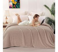 LIUNADM Plaid Couverture Polaire 200 x 300 cm Toutes Les Saisons, Doux et Chaude, Pelucheux et Léger Couverture Polaire Moelleuse pour Chambre à Coucher, Salon, Bureau, Kaki