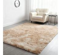LIUNADM Tapis Chambre 290 x 290 cm Poils Longs, Lavable, Super Doux Tapis Salon Chambre Poil Long Shaggy pour Salon, Kaki