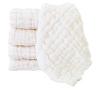 LIUNIAN 5 PACKS débarbouillettes pour bébé en mousseline de soie, lingettes 100% coton naturelles pour bébé, serviette pour bébé nouveau-né respirante et respirante pour peaux sensibles, 12''x12 ''