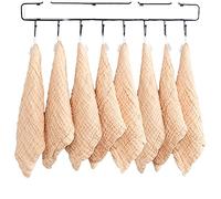 LIUNIAN 8 PACKS débarbouillettes pour bébé en mousseline de soie, lingettes 100% coton naturelles pour bébé, serviette pour bébé nouveau-né respirante et respirante pour peaux sensibles, 12''x12 ''