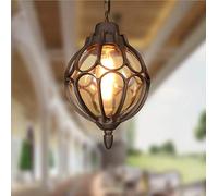 LIUNIAN Ancien Luminaire suspendu en verre en aluminium en aluminium industriel de lustre suspendu extérieur de plafonniers imperméables pour le porche, le couloir, la villa, la cour, d'intérieur, E27