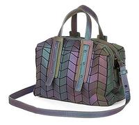 LIUNIAN Femmes Sac À Main Lumineux Boston Sac Nightglowing Triangle Géométrique Lingge Pliable Grande Capacité Mode Mat Coloré Sac À Bandoulière De Mode Sac À Bandoulière pour Femmes