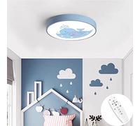 LIUNIAN Le plafonnier rond ultra-mince a mené le dessin animé créatif de dinosaure de 6 cm, lampe de plafond à intensité variable pour la chambre de filles garçons, avec télécommande, 30cm, 18W