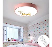 LIUNIAN Le plafonnier rond ultra-mince a mené le dessin animé créatif de dinosaure de 6 cm, lampe de plafond à intensité variable pour la chambre de filles garçons, avec télécommande, 30cm, 18W