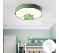 LIUNIAN Le plafonnier rond ultra-mince a mené le dessin animé créatif de dinosaure de 6 cm, lampe de plafond à intensité variable pour la chambre de filles garçons, avec télécommande, 30cm, 18W
