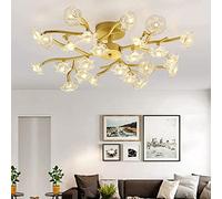 LIUNJHUY G4 Cristal Goutte De Pluie Lustre Pays Américain Pendentif Lumière Cuisine Îlot Encastré LED Plafonnier Luminaire Plafonnier Salle À Manger Chambre Salon Interesting