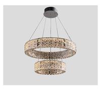 LIUNJHUY Lampes suspendues de Plafond en Cristal de Luxe Suspension Lustre lumières décorations pour la Maison LED plafonnier Lustre Żyrandol lumière décor Interesting