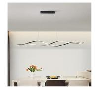 LIUNJHUY Lampes suspendues de Restaurant Simple et créative, Lustre LED Long en Un Mot pour Salle à Manger, Lampe de Table Design Nordique personnalisée (Blanc Chaud, A-L100CM) Interesting