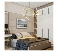 LIUNJHUY LED Lustre Moderne Lampadaire Lampe Suspendue Moderne Lustre Contemporain À Chevrons Salon Salle À Manger Dimmable G9 Lampes Suspendues LED Lustre LED Moderne LED Chan Stabiliser Interesting