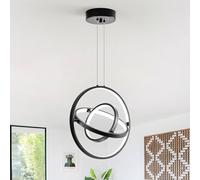 LIUNJHUY Luminaire Suspendu LED planètes Anneau luminaires 30w économie d'énergie lustres Modernes plafonnier 140cm Hauteur réglable île lumières Protection des Yeux plafonniers Salon Cuisine Chambre