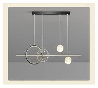 LIUNJHUY Lune Suspension Salon Salle à Manger Acrylique LED Lustre Noir décor à la Maison Lampes suspendues Interesting