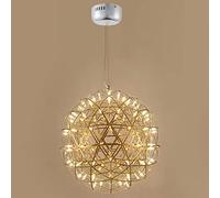 LIUNJHUY Lustre Boule d'étincelles, Lampe Suspendue Moderne à LED en Forme de feu d'artifice, plafonnier Rond réglable en Acier Inoxydable pour Salle à Manger, Salon, Chambre à Coucher, îlot de