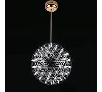 LIUNJHUY Lustre Boule d'étincelles, Lampe Suspendue Moderne à LED en Forme de feu d'artifice, plafonnier Rond réglable en Acier Inoxydable pour Salle à Manger, Salon, Chambre à Coucher, îlot de