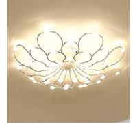 LIUNJHUY Lustre Parfait LED Fleurs Plafonnier Lumière Creuse Lustre en Fer Chambre À Manger Salon Restaurant Affaires Café Blanc Chaud 50 * 50 Interesting