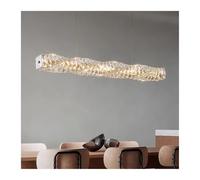 LIUNJHUY Moderne Luxe Cristal Long Plafond Lustre Salon Salle à Manger décor à la Maison Pendentif LED Lampe Chambre luminaire Suspendu Interesting