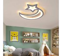 LIUNJHUY Plafonnier LED, plafonnier Acrylique en Forme d'étoile de Lune à Montage encastré, pour luminaire Suspendu de Chambre à Coucher, Salon, Maternelle, Source de lumière 3 Couleurs 3000K-6500K