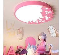 LIUNJHUY Plafonnier LED Rose Plafonnier Rond Éclairage De Plafond Moderne en Métal Acrylique Créatif Dimmable avec Télécommande Ren Garçons Salon Chambre Ren's Room Pendant Ligh Interesting