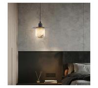 LIUNJHUY Série de marbre Naturel LED Lustre Suspension Luminaire Lampen albâtre Lampe Suspendue pour Salon(D) Interesting